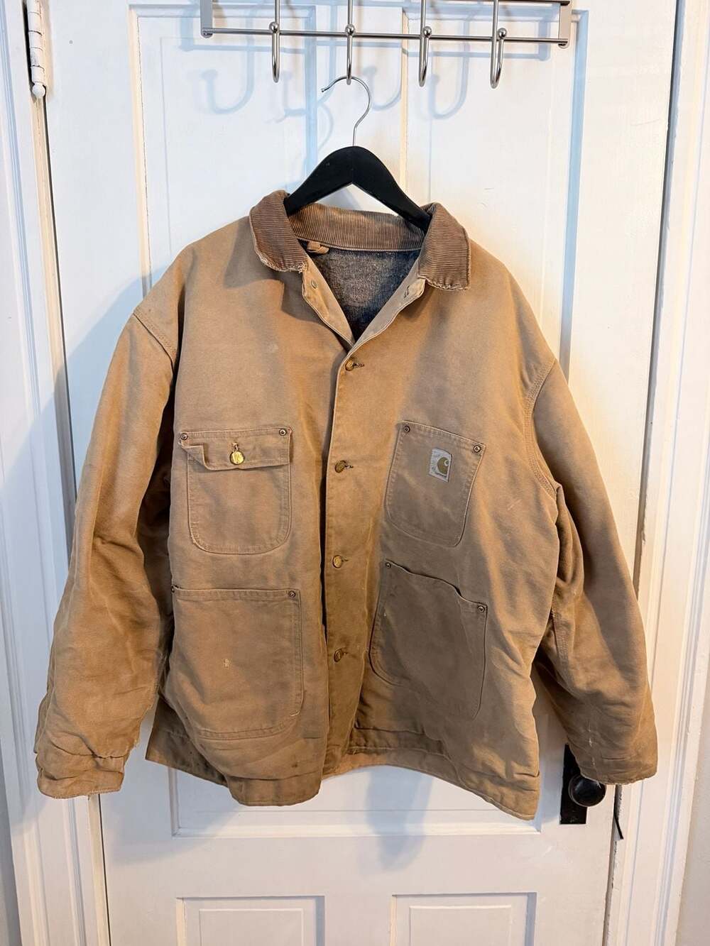 Vintage Carhartt Blanket Lined Duck Canvas Chore Coat size48 Streetwear